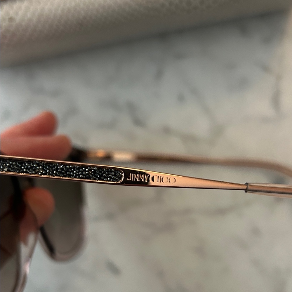 Jimmy Choo Nerea Black and Brown Sunglasses - Picture 3 of 6